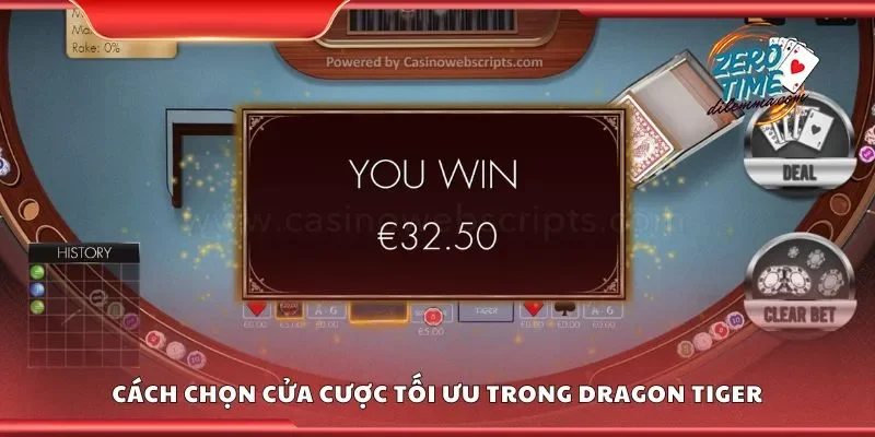 Cách chọn cửa cược tối ưu trong dragon tiger